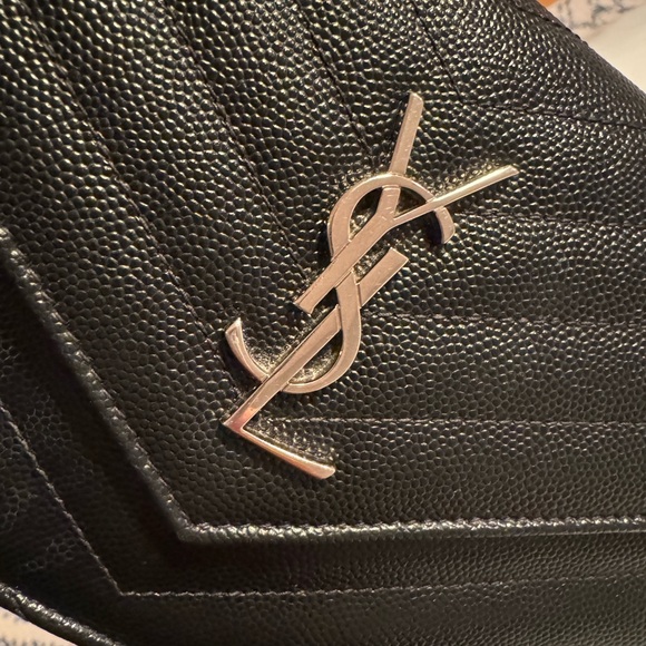 Saint Laurent Small YSL Flap Cassandre Matelassé Chain Wallet ⭐️AUTHENTIC - Picture 7 of 10